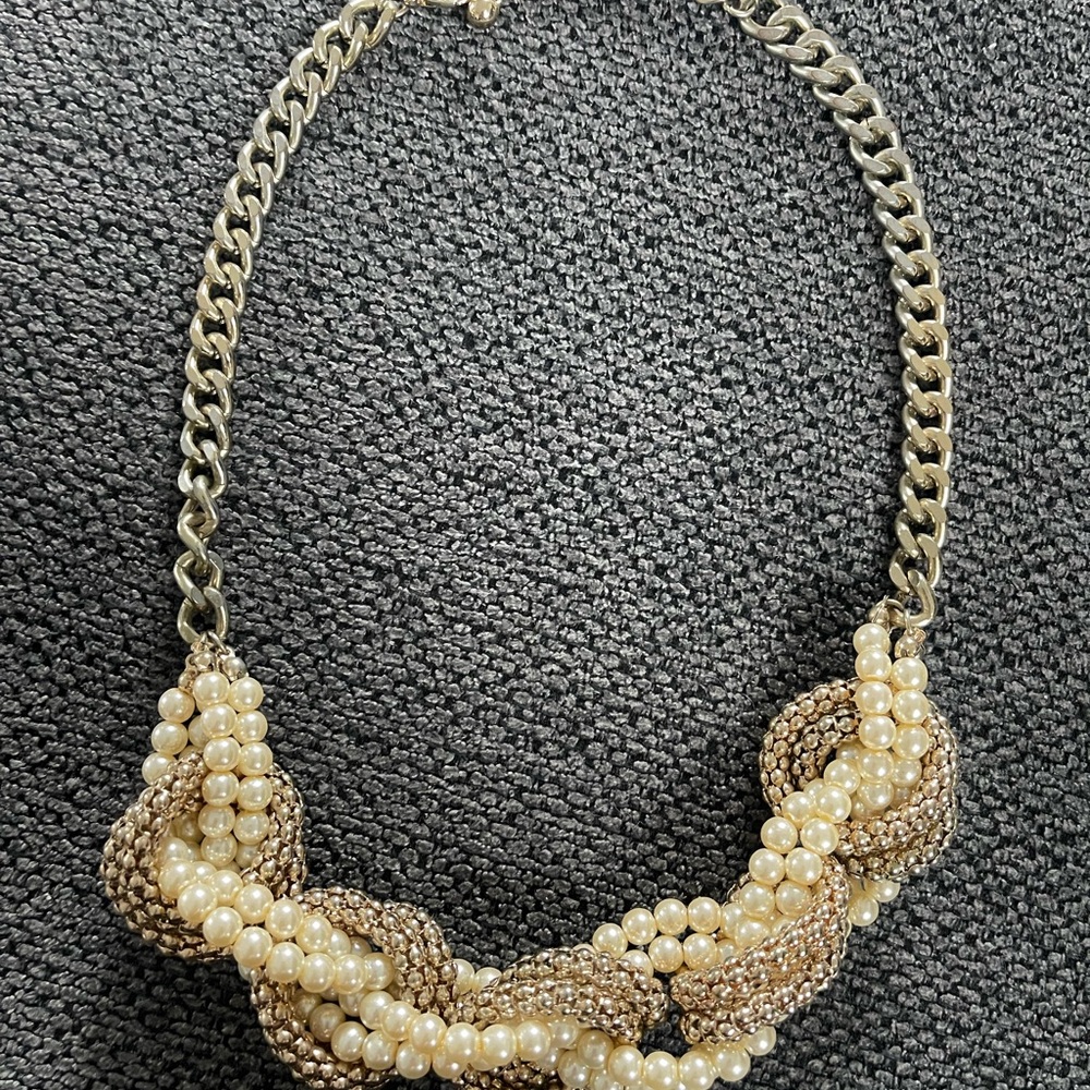 Luxurious Pearl and Gold-Tone Necklace